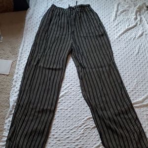 Striped elastic pants